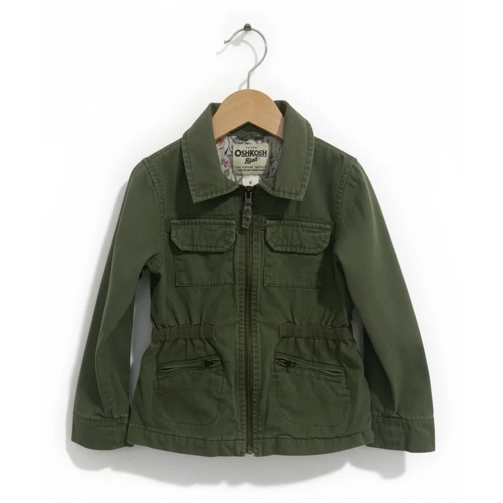 OshKosh B'gosh Utility Jacket Olive Green 6 Kids